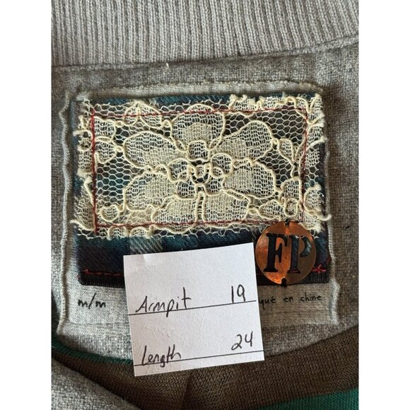 Free People Women’s Gray Wool Blend Swing Jacket Size M Boho Quiet Luxury Layer - Picture 2 of 11